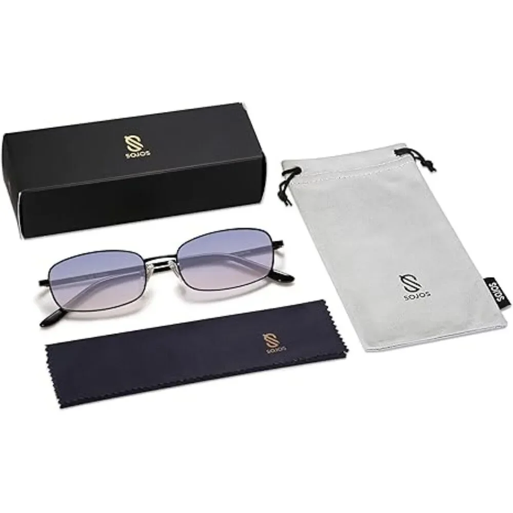 Trendy Small Y2K Rectangle Sunglasses for Women and Men Retro SJ1187